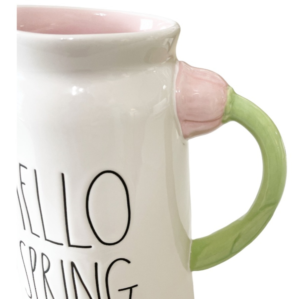 NEW HTF Rae Dunn HELLO SPRING Pitcher 🌸🌸🌸 - Picture 5 of 6